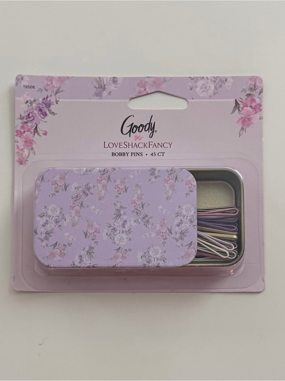 LoveShackFancy x Target Goody Happy Thoughts Bobby Pin Matchbox Tin - Hibiscus
